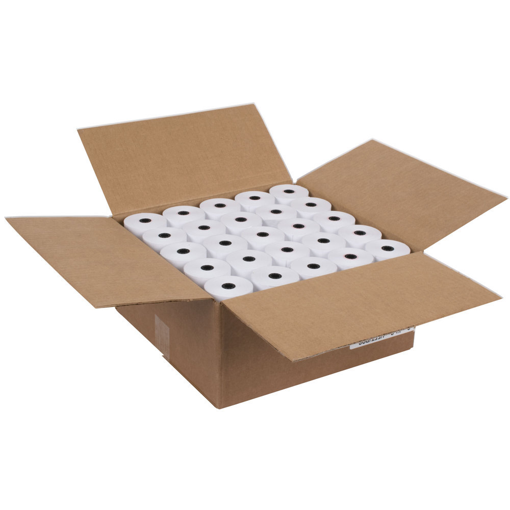 Thermal Paper Receipt Rolls 3-1/8″ x 230′ White 50 Rolls POS Cash Register Tape