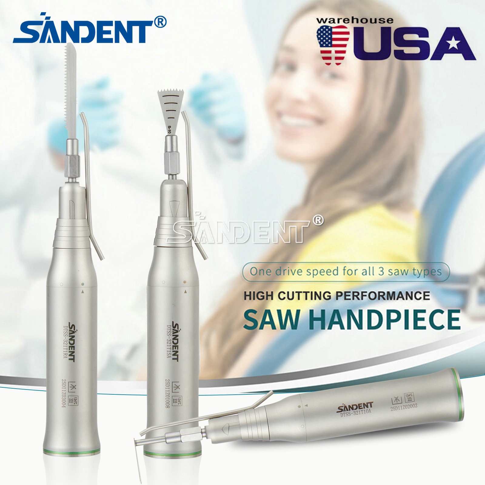 SANDENT Dental Micro Saw Surgical Handpiece Reciprocating Bone Cutting Fit NSK