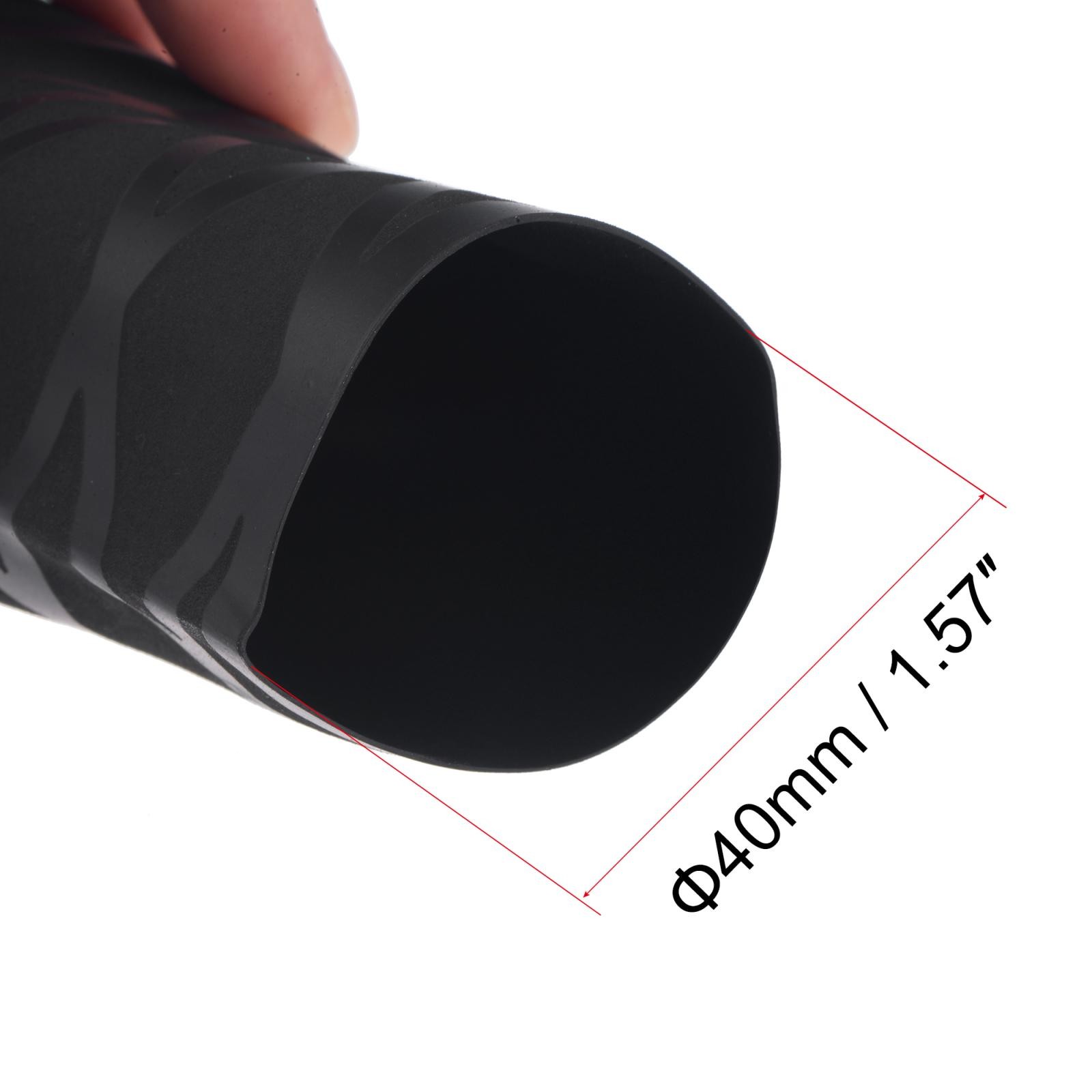 Heat Shrink Wrap Tubing for Rod 40mm Dia 65mm 1.6ft 1.7:1 Black