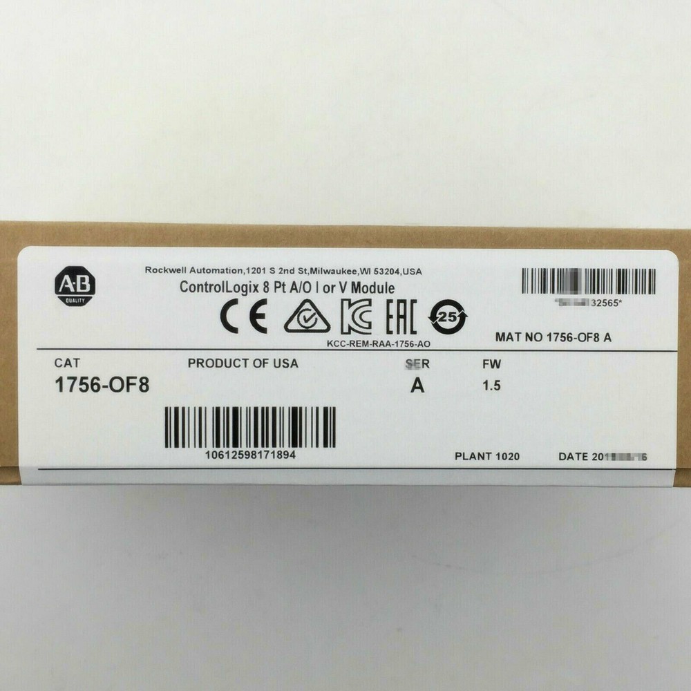 New Factory Sealed AB 1756-OF8 SER A ControlLogix PLC Output Module 1756-OF8