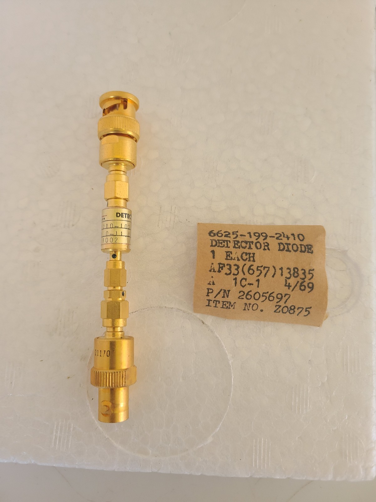 OMNI SPECTRA detector diode 20710-10200, 10.0-11.0 GHz, NOS, Open Box Condition