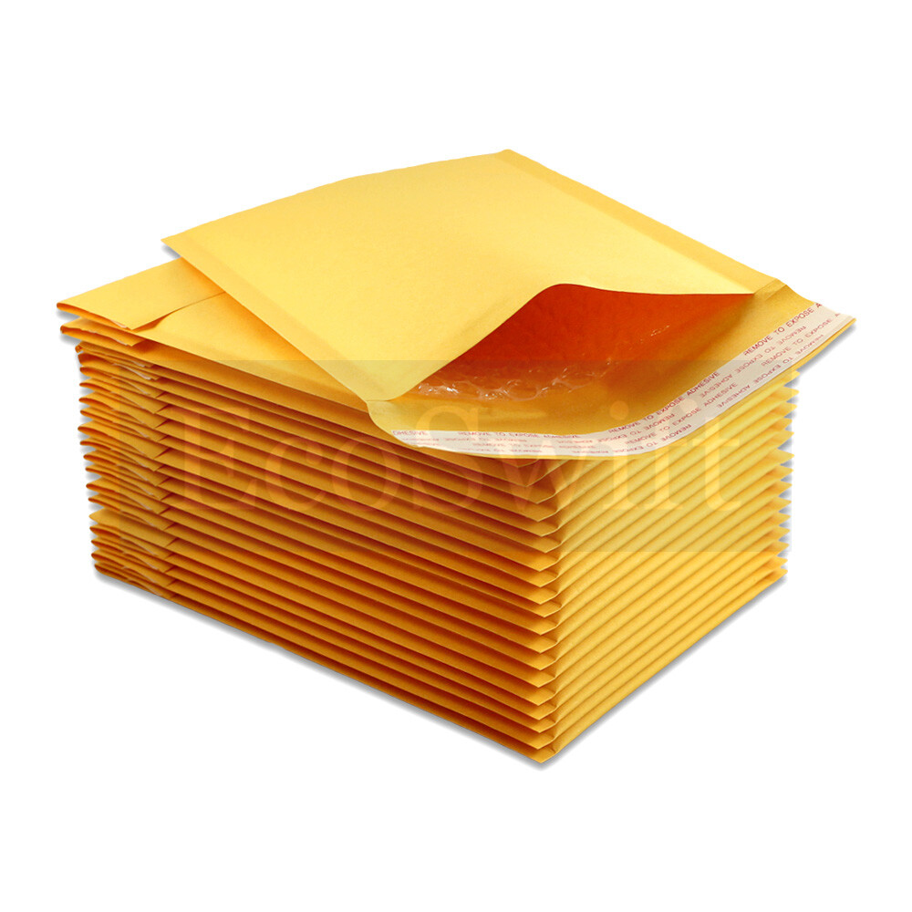25 #0000 4 x 6 ECOSWIFT SMALL SELF SEAL KRAFT BUBBLE MAILERS PADDED ENVELOPES