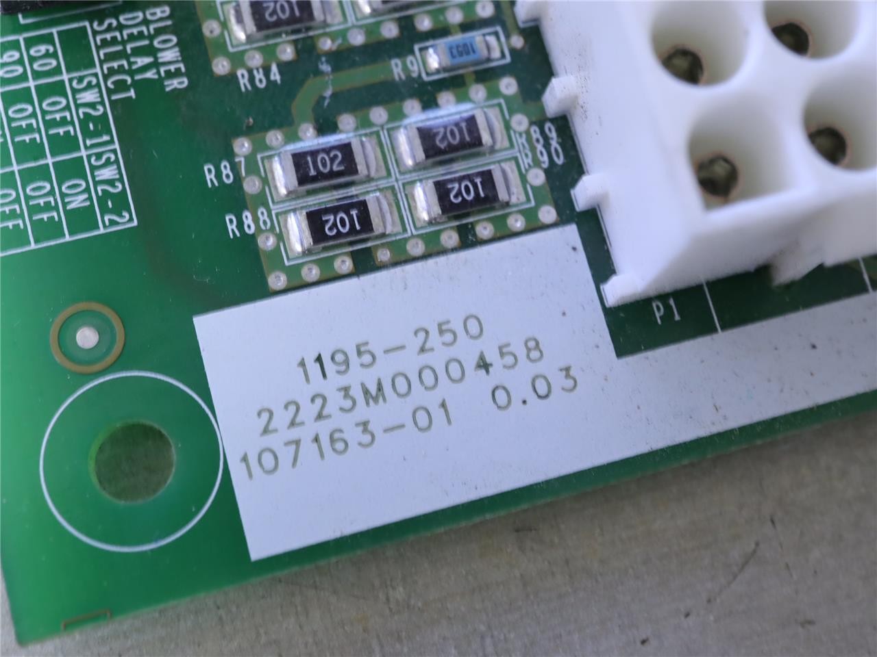 LENNOX 1195-250 Furnace Control Circuit Board 107163-01