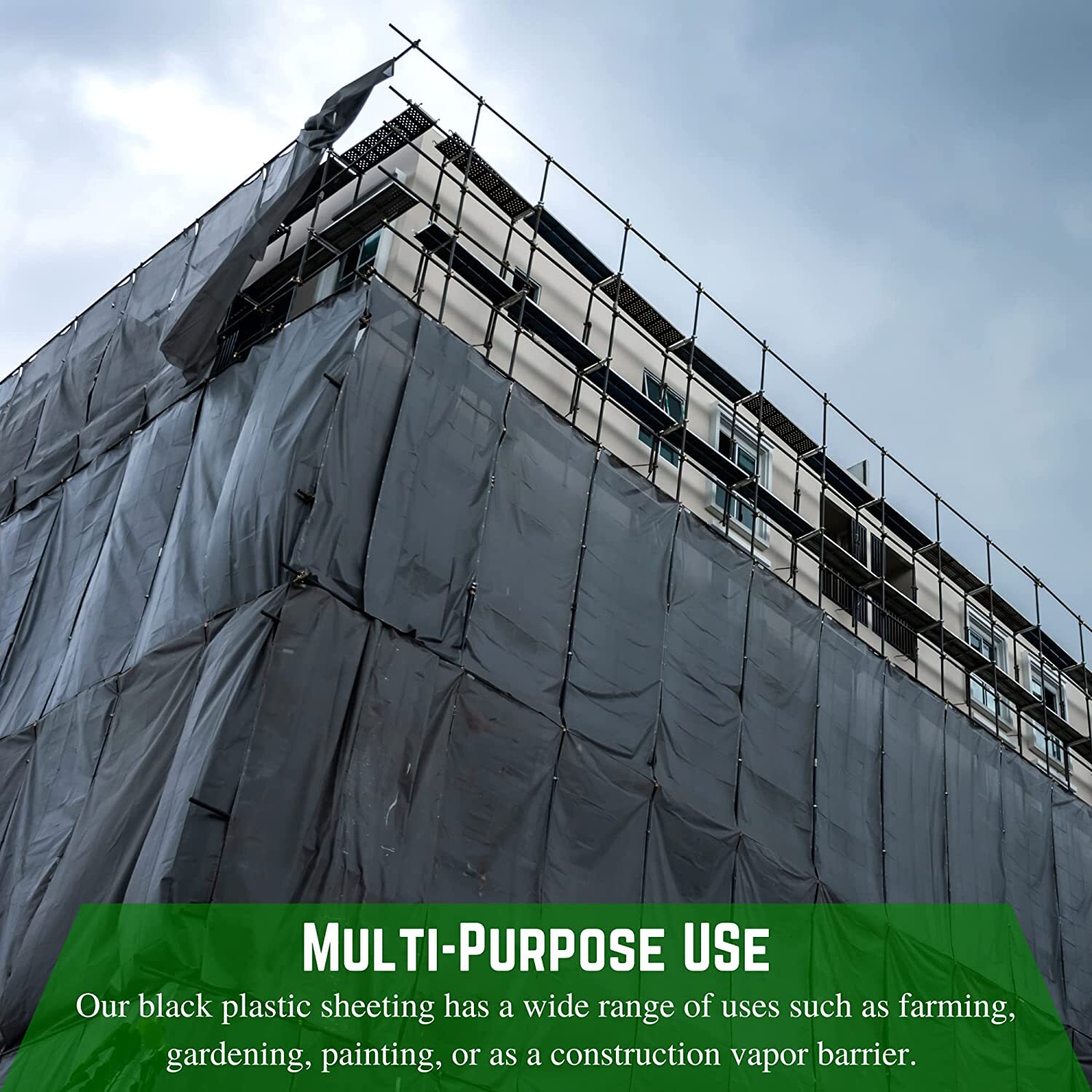 Poly Cover – 10 Mil Black Plastic Sheeting