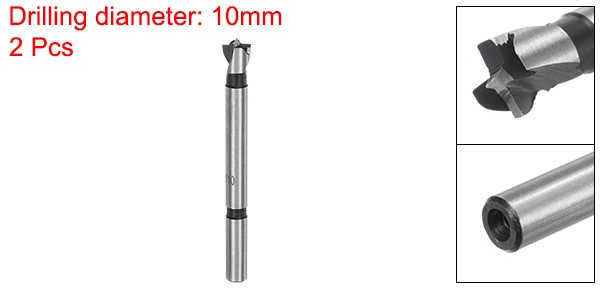 2pcs Forstner Drill Bit 25/64″(10mm) Multi-tooth Woodworking Drilling Hole Tool