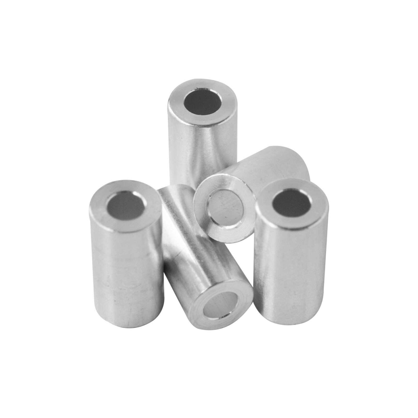 New Aluminum Spacer Bushing 1/2″ OD x 1/4″ ID–Fits M6 or 1/4″ Bolts