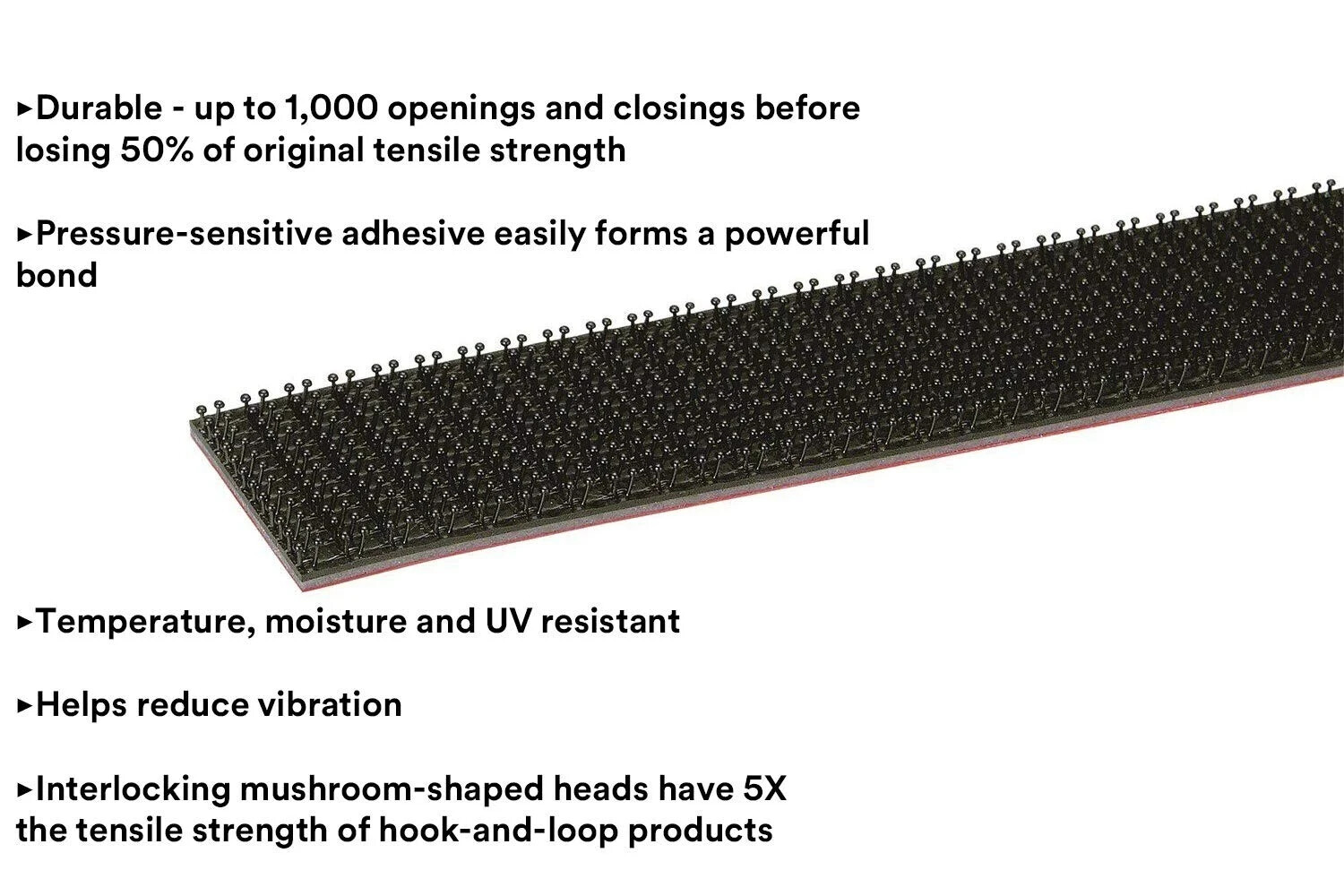 3M Dual Lock Reclosable Fasteners Heavy Duty Industrial Use Black TB3550 1″ x 10