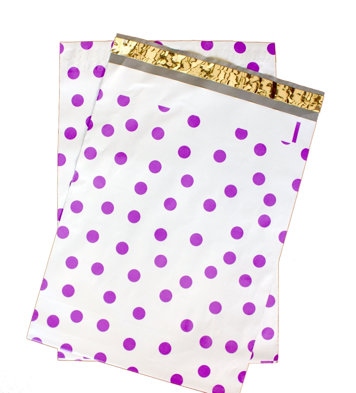 Hot Pink,Teal,Purple,Blue Polka Dot Flat Poly Shipping Mailers 10×13, 6×9, 12×15