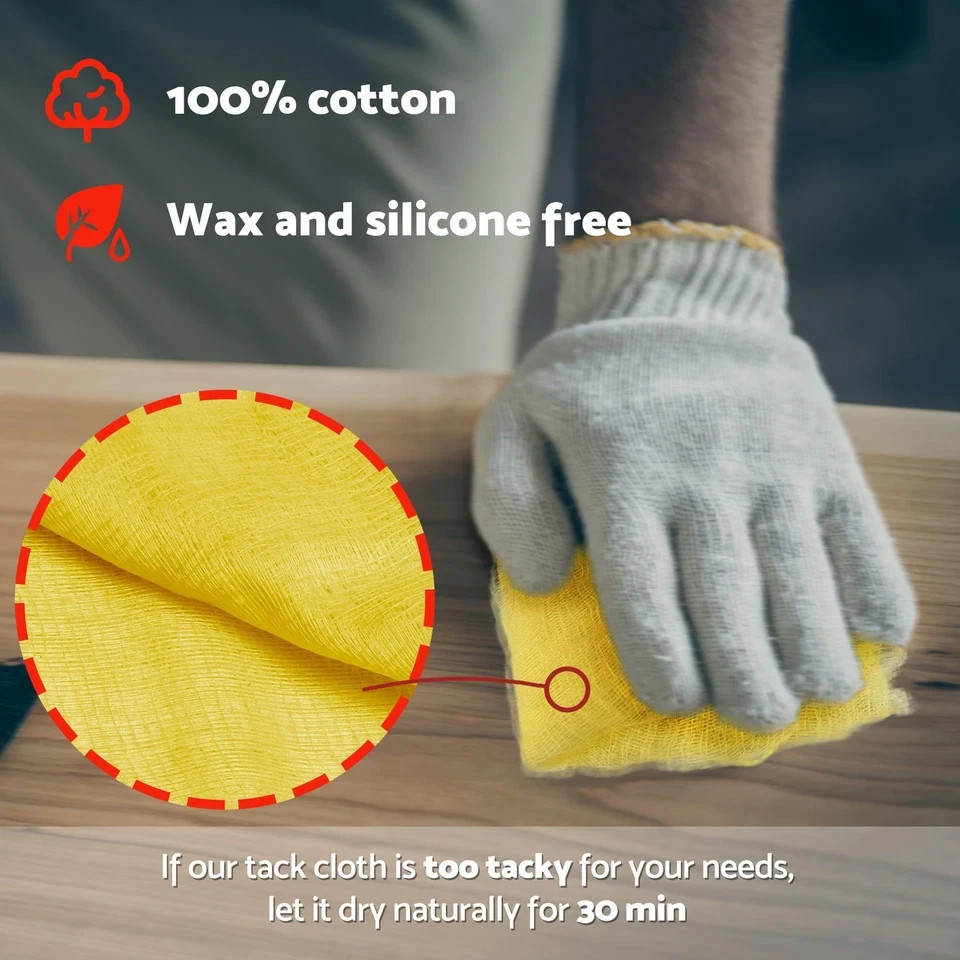 Tack Cloth 6 Pack Paint Woodworking Sticky Tac Rag 18X36inch Clean Dust