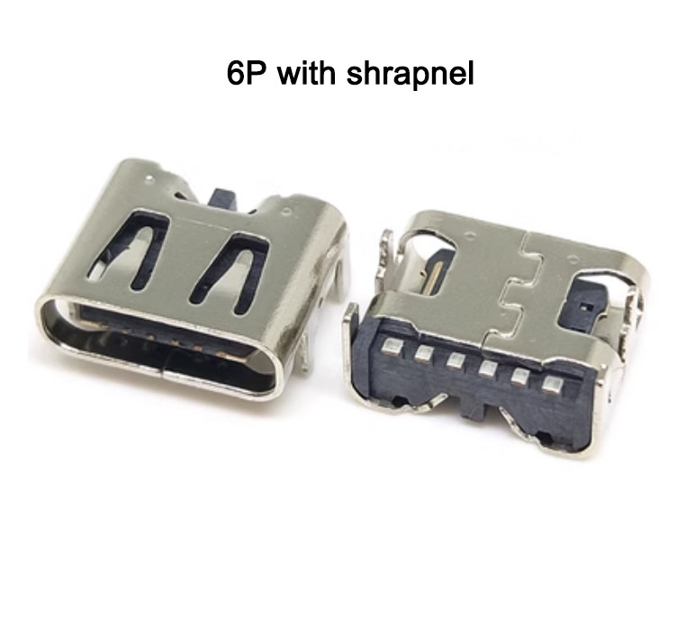 USB 3.1 Type-C SMT Female Socket Charging Port PCB Connector 6Pin 16Pin 24Pin