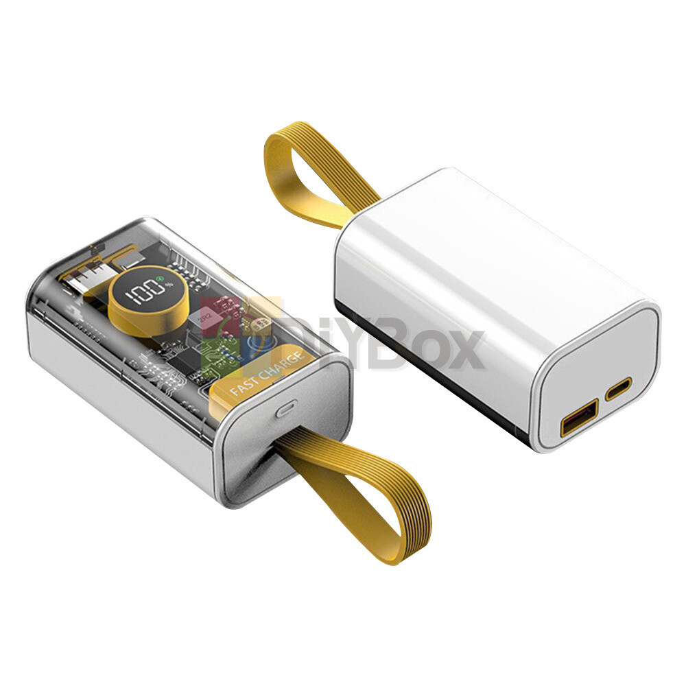 DIY Kits Power Bank Box PD 22.5W Portable 18650 USB Power Bank Case 10000mAh