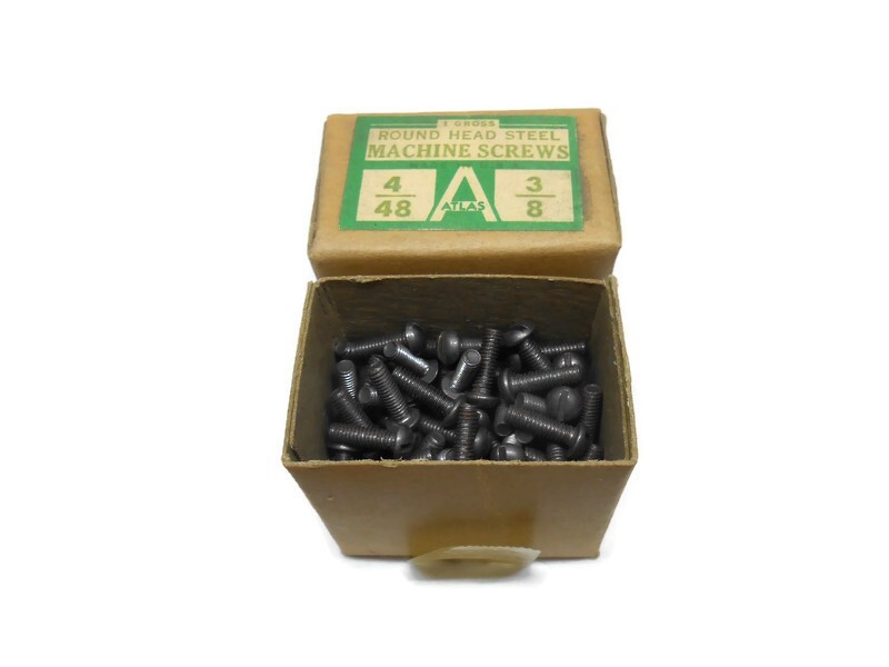 4-48 x 3/8″ Long Steel ROUND HEAD Machine Screw 1 Gross (144 pcs)