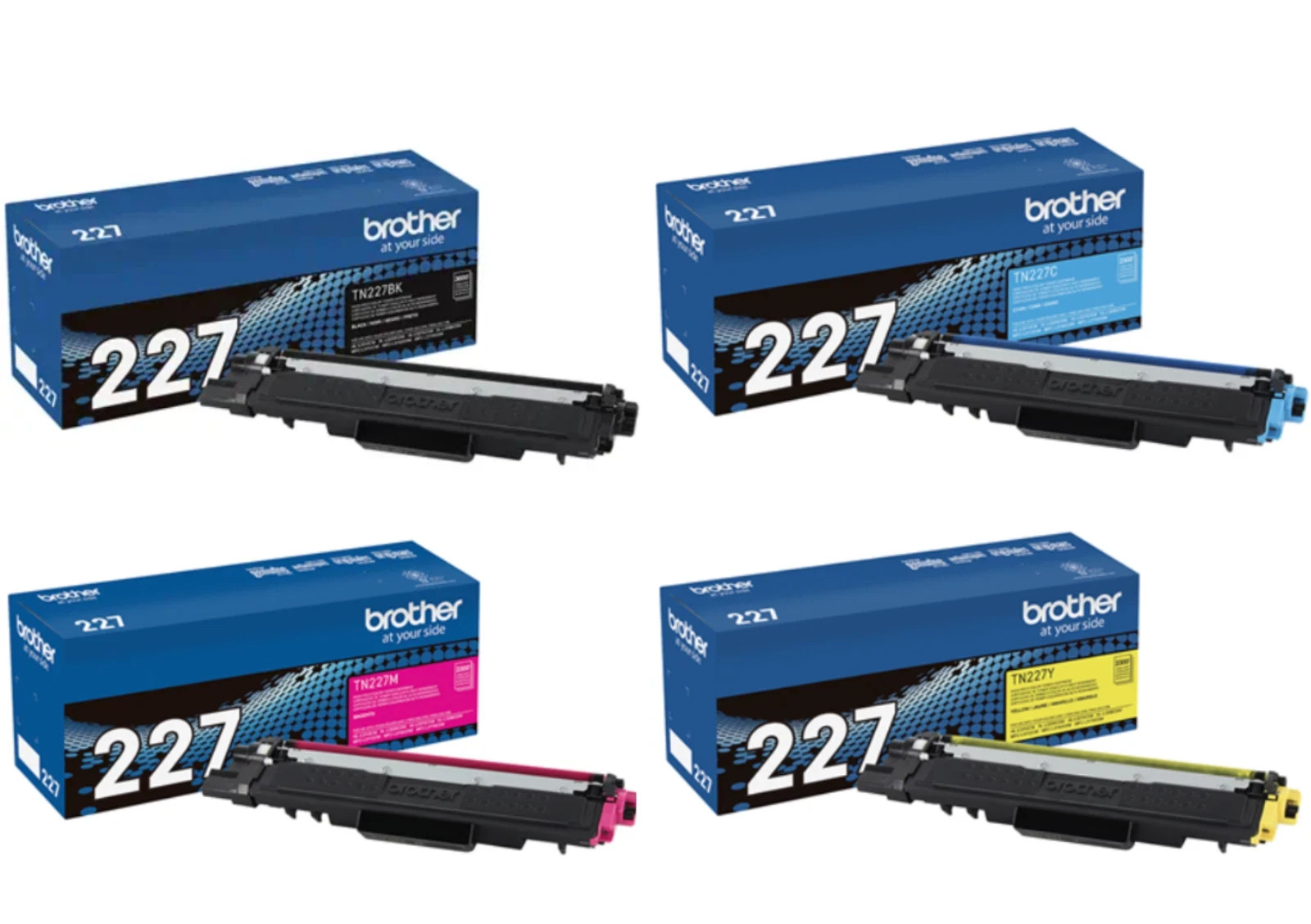 🇺🇸 Brother TN227 High Yield Toner Set (Black, Cyan, Magenta, Yellow) OEM 🇺🇸