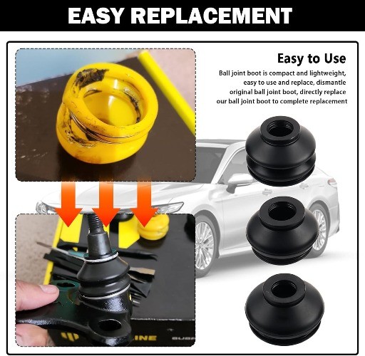 14PCS Tie Rod Boot Kit, Multi-Size Rubber Ball Joint Boot Replacement for Water