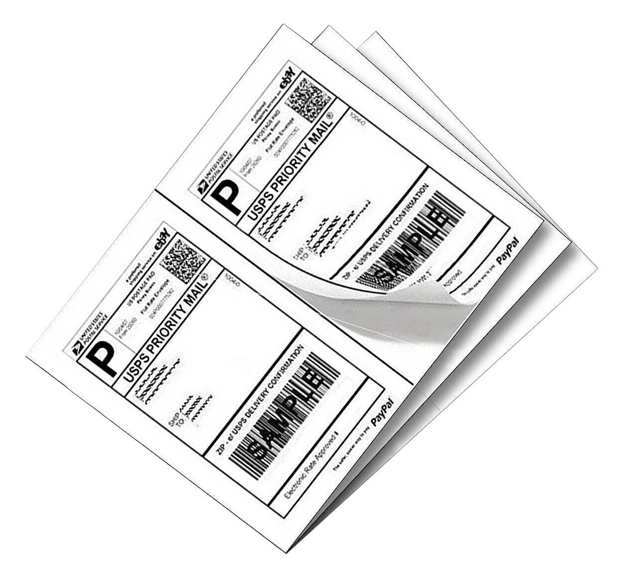 8.5 X 5.5 Shipping Labels Half Sheet Self Adhesive Direct Corner Address Mailing