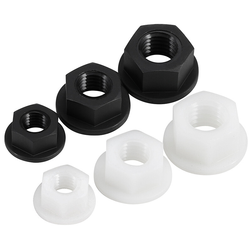 Plastic Flange Nut Nylon Hex Nuts Anti-Slip Metric M3 M4 M5 M6 M8 M10 M12