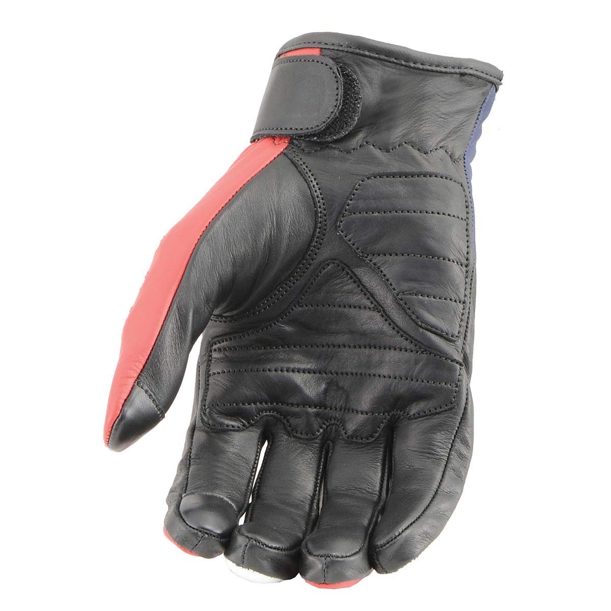 MG7527 Men’s ‘Stars and Stripes’ Leather Gloves with Touch Fingers (3X-Large)