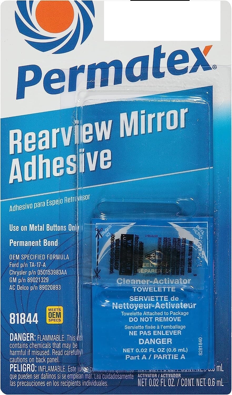 Permatex 81844 Professional Strength glue windshield – Rear view Mirror Adhesive