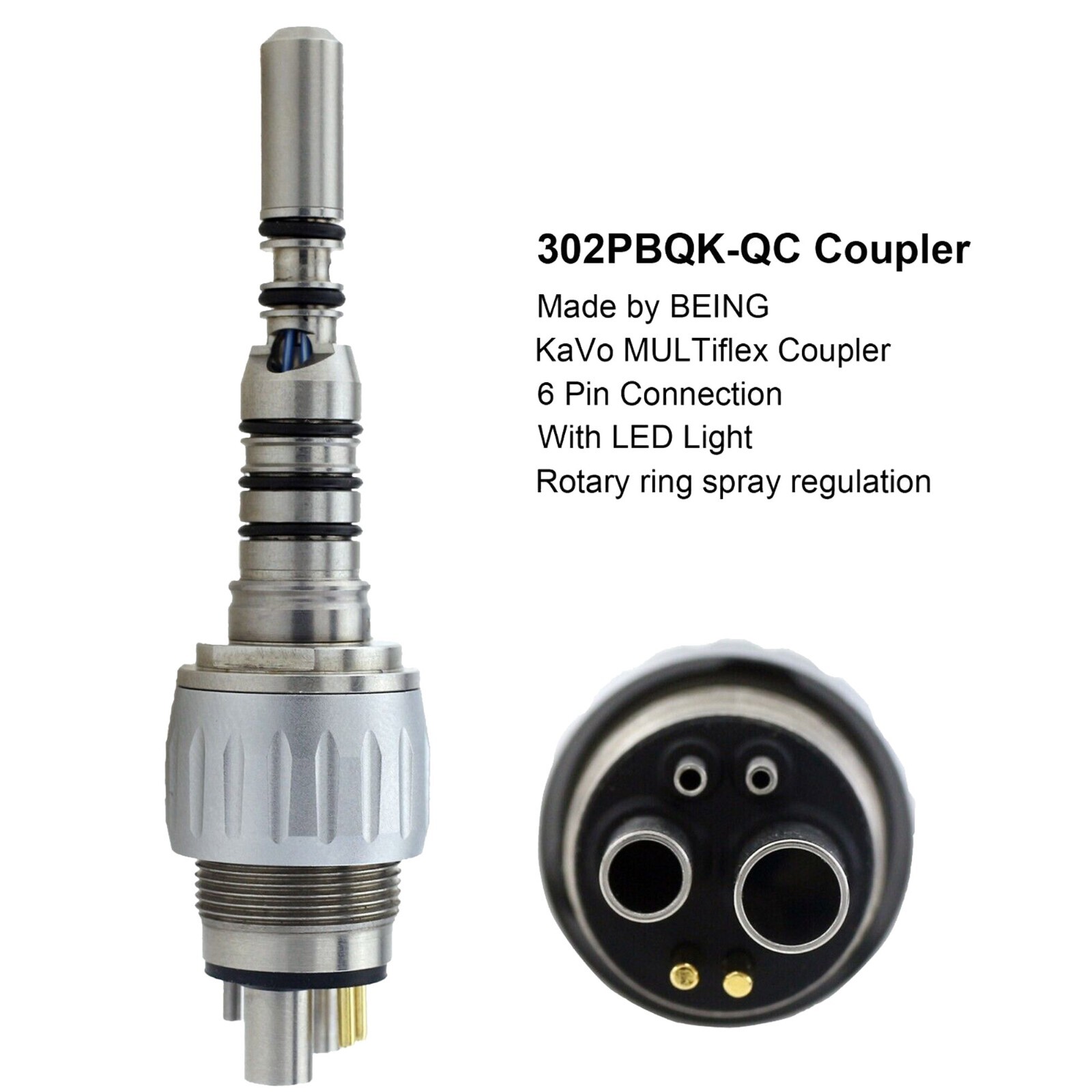 For KaVo MULTIflex Coupler 4 6 Hole BEING Dental Handpiece Coupling Fiber Optic