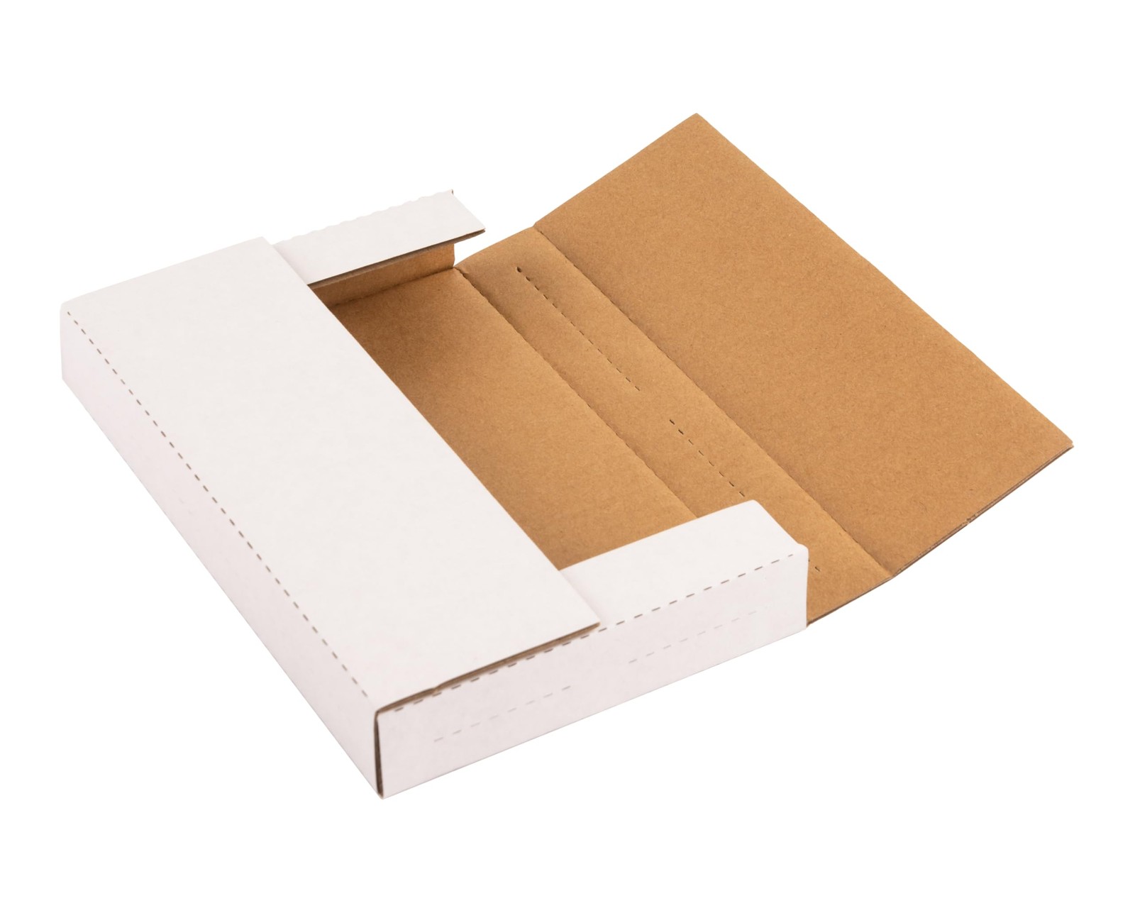 Wisaiboxl 9x6x1.3 inch Shipping Boxes, Easy-Fold Inches, White