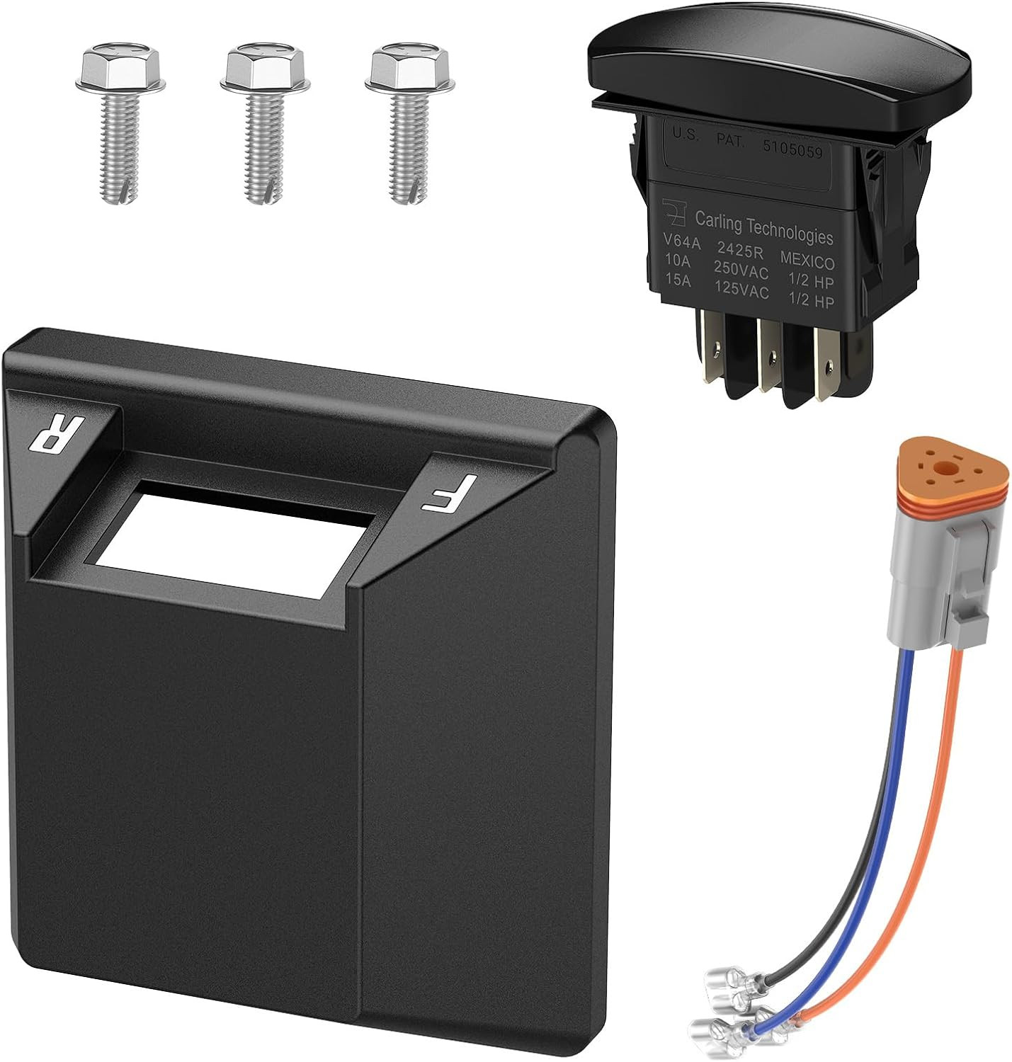Golf Cart Forward Reverse Rocker Switch with Housing & Wire Kit, Fit for 1996-20