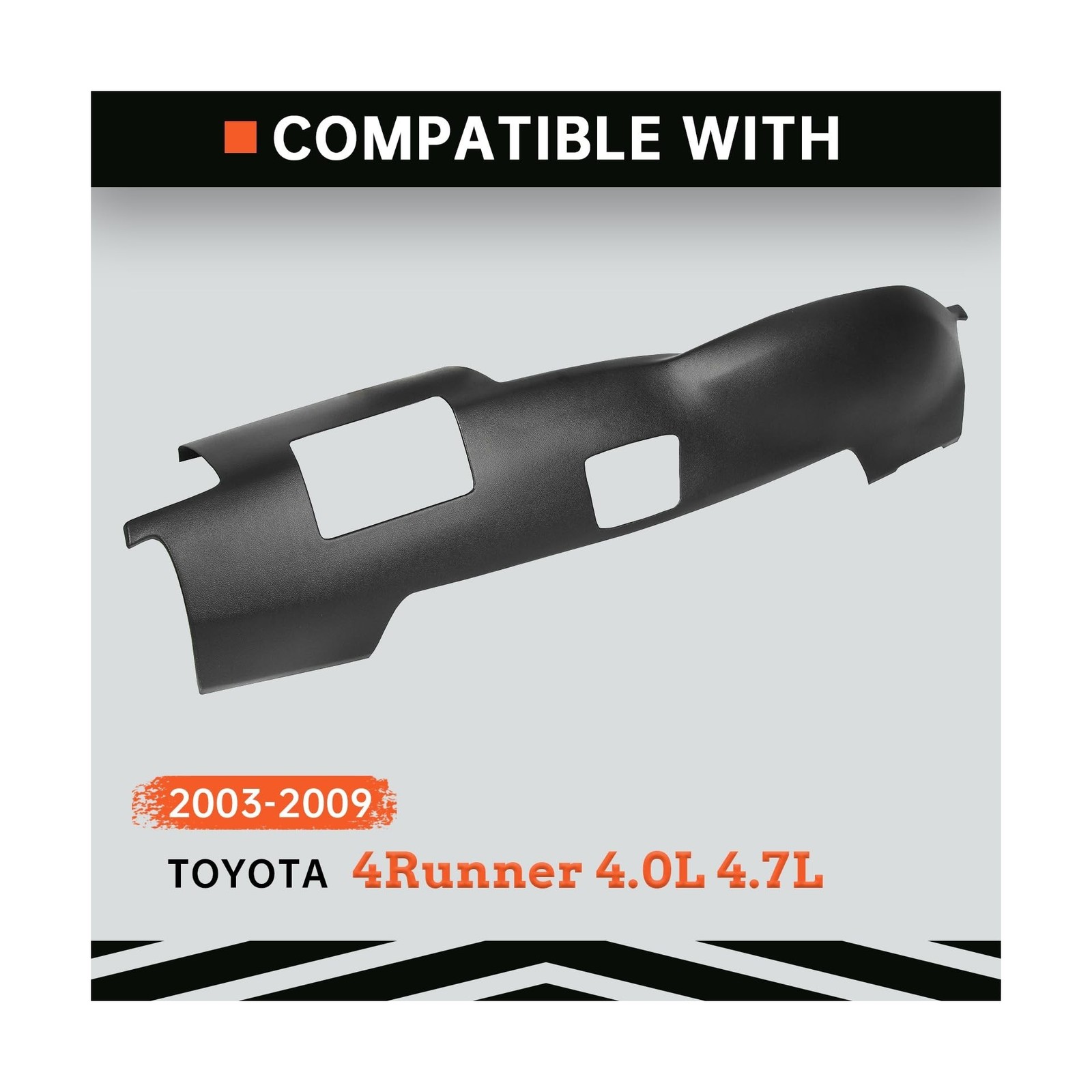 Kojem Dashboard Cover Compatible with 2003-2009 Toyota 4Runner w/Speaker Hole…