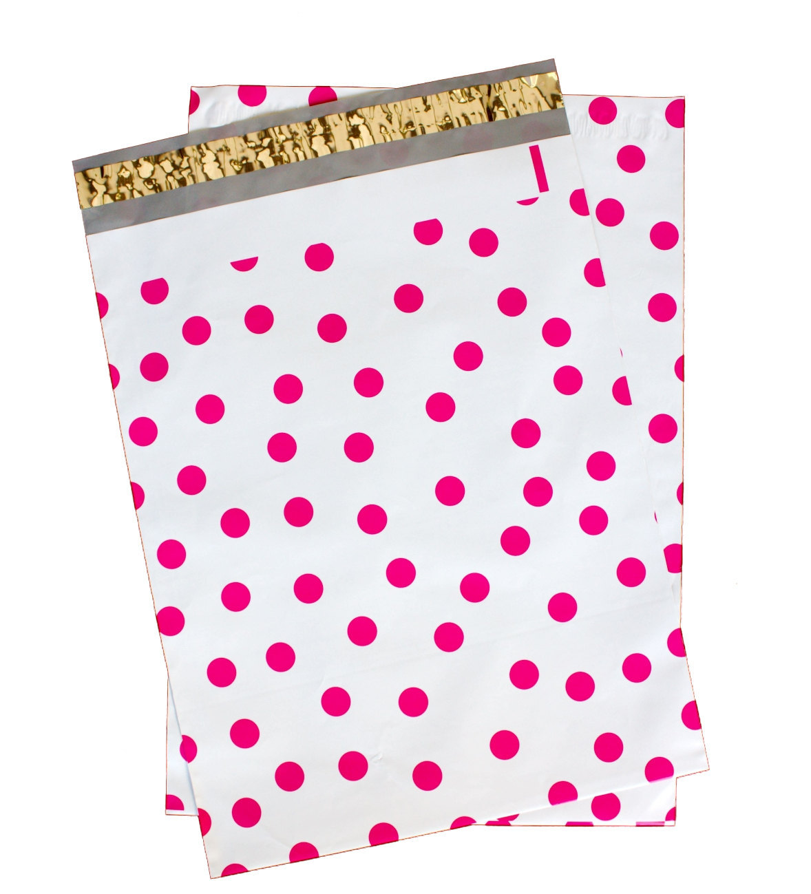 Hot Pink,Teal,Purple,Blue Polka Dot Flat Poly Shipping Mailers 10×13, 6×9, 12×15