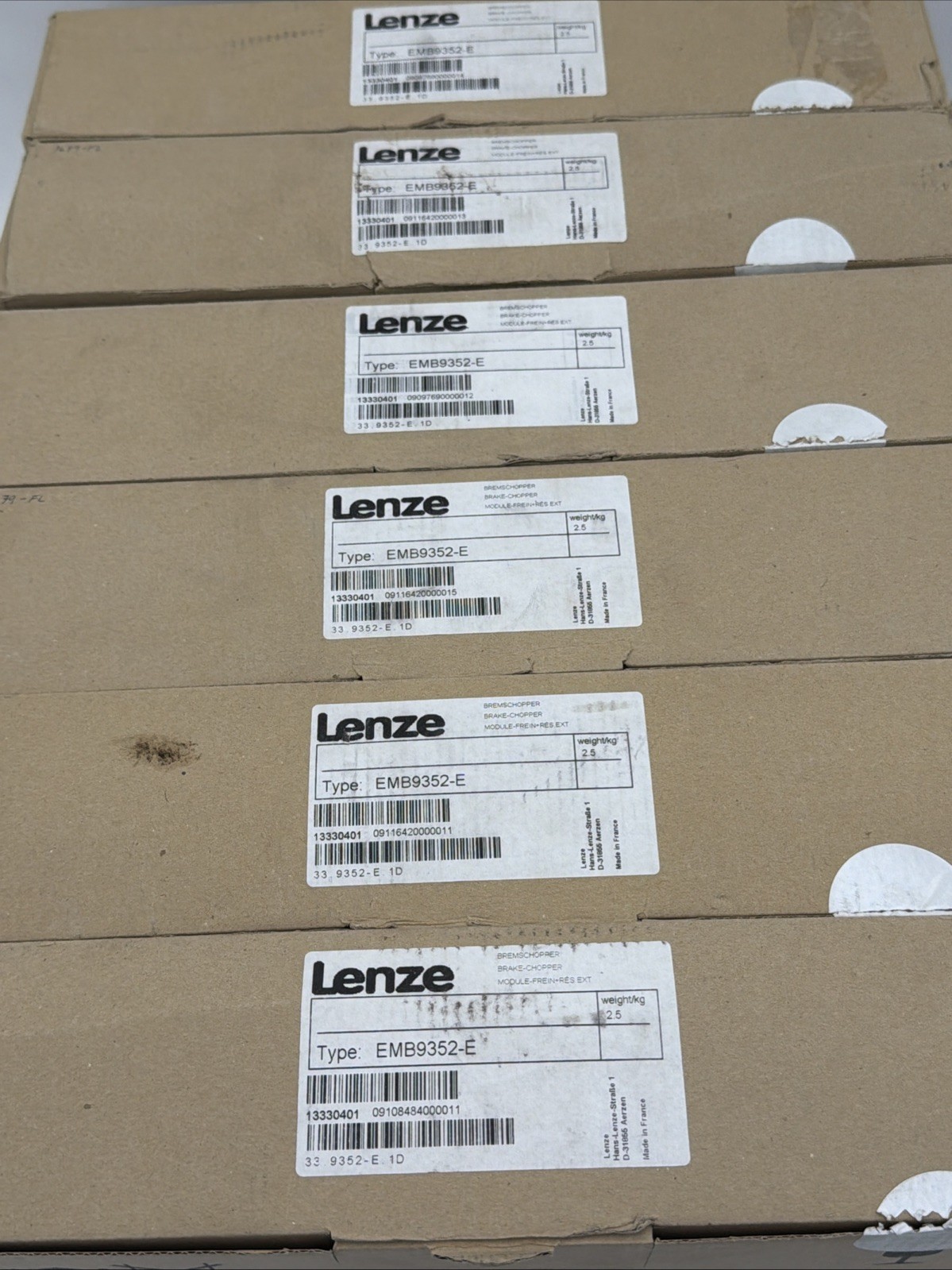 LENZE EMB9352-E BREAK-CHOPPER MODULE-FREIN+RES.EXT 13330401