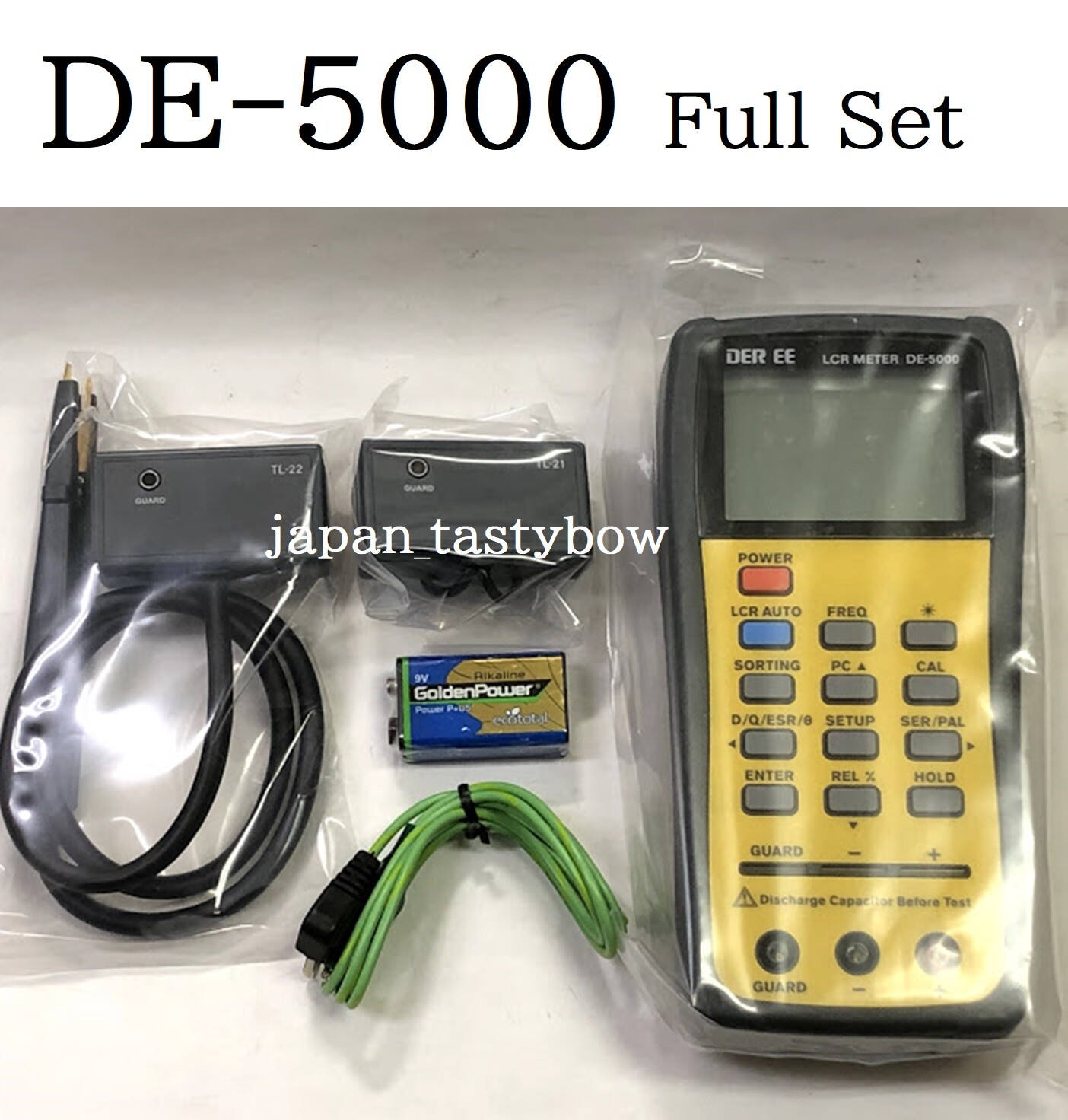 DE-5000 Handheld LCR Meter DE5000 w/ TL-21 TL-22 TL-23 DER EE High Accuracy