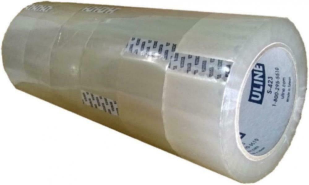 (6) ULINE S-423 2″ x 110yds 2mil PACKING / SHIPPING TAPE ROLLS ~FREE SHIPPING~