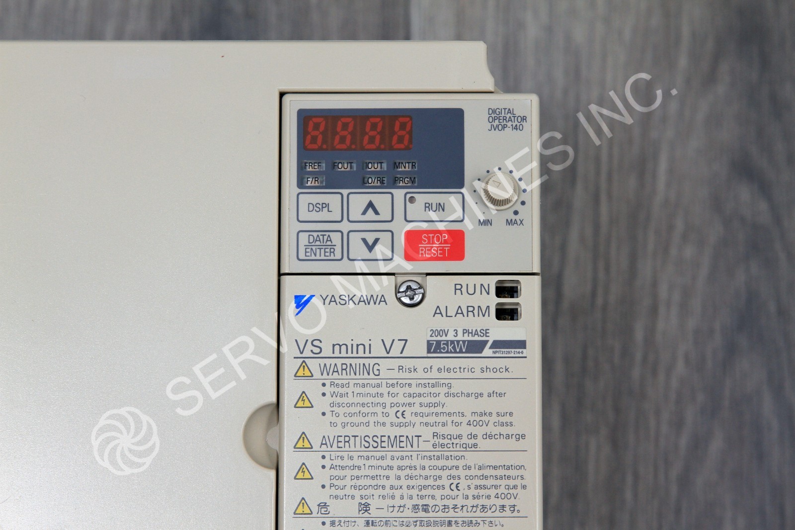 YASKAWA VFD CIMR-V7AA27P5 VARIABLE FREQUENCY DRIVE WITH 1 YEAR WARRANTY