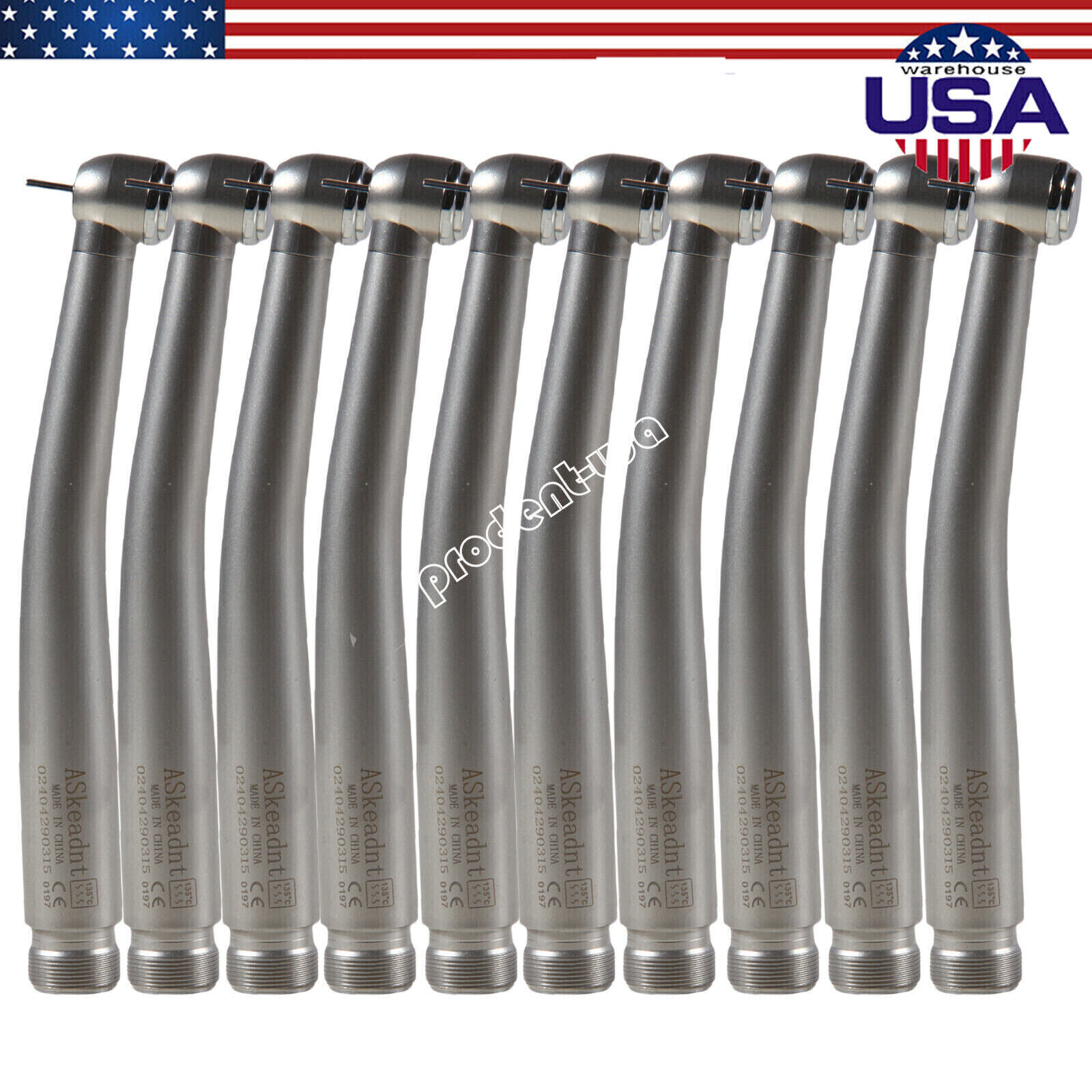 10pcs NSK Style Dental High Speed Handpiece Push Button 2 Hole Borden ASkeadnt