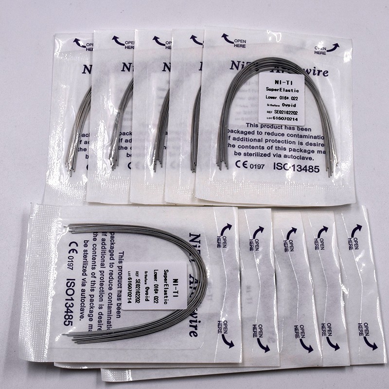 Dental Ortho Niti Super Elastic Rectangular Round Arch Wire Ovoid/Square/Natural
