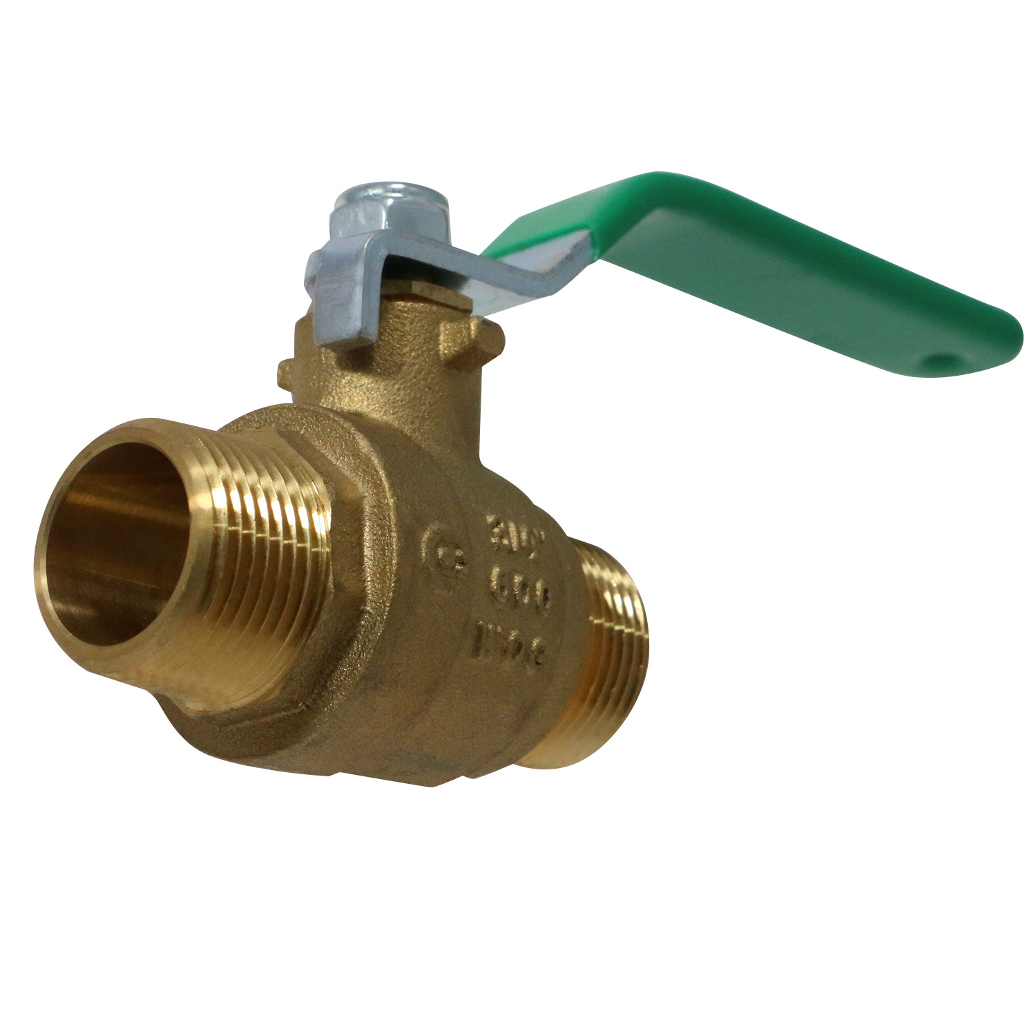 1 PC. 3/4″ MALE BALL VALVE, LEAD FREE BRASS, FULL PORT, 600 WOG-WATER, OIL, GAS