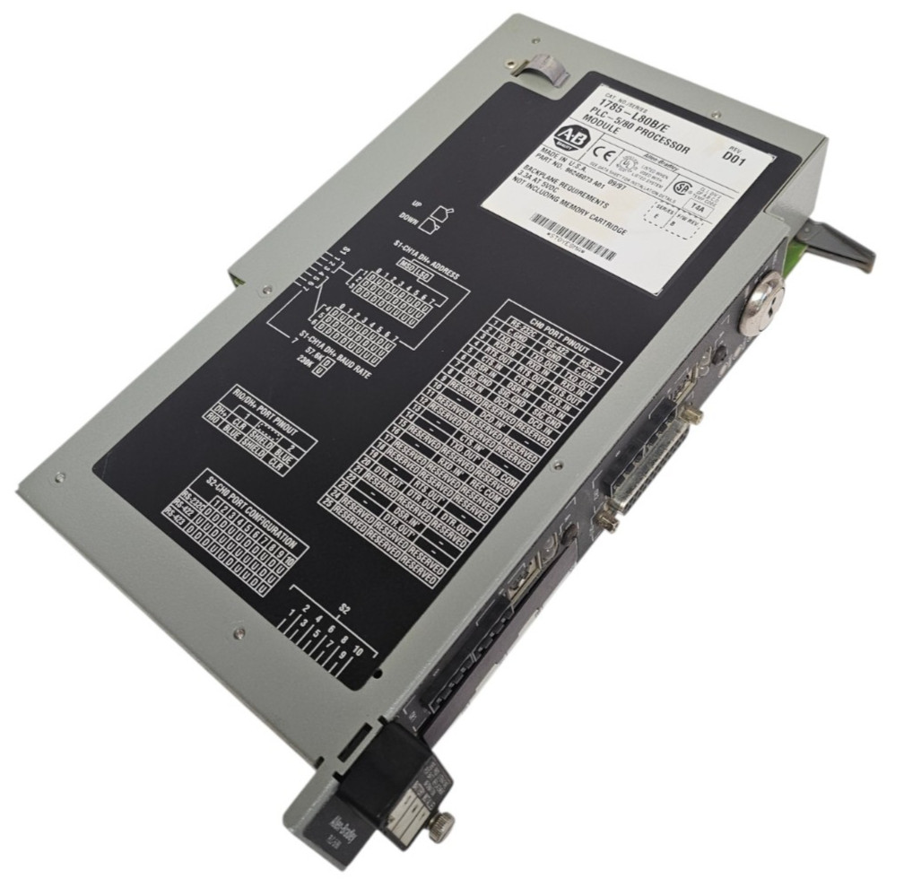 ALLEN BRADLEY 1785-L80B /E PLC-5/80 PROCESSOR MODULE REV. D01 F/W REV. B SER. E