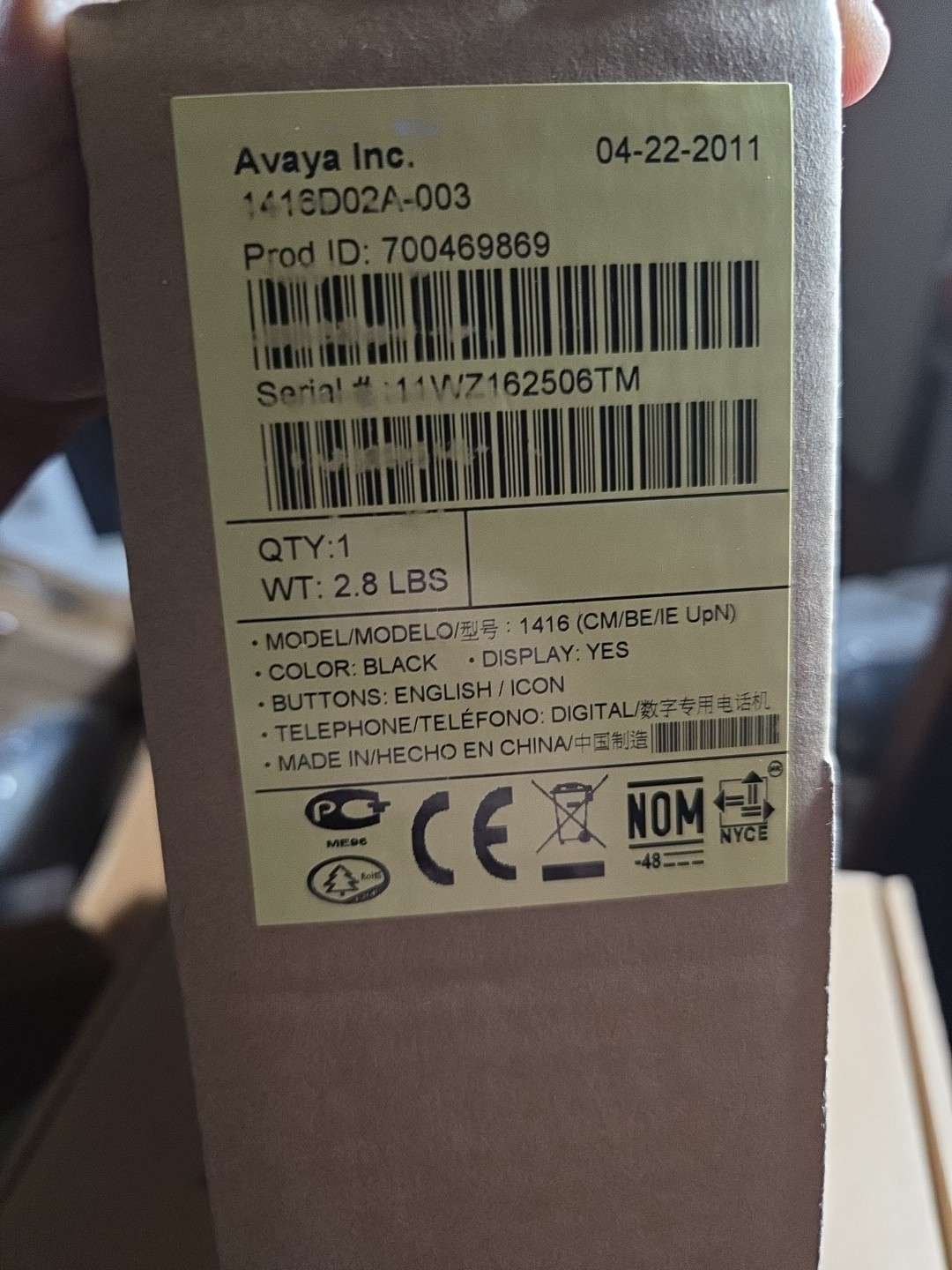 Avaya 1416 Digital Telephone