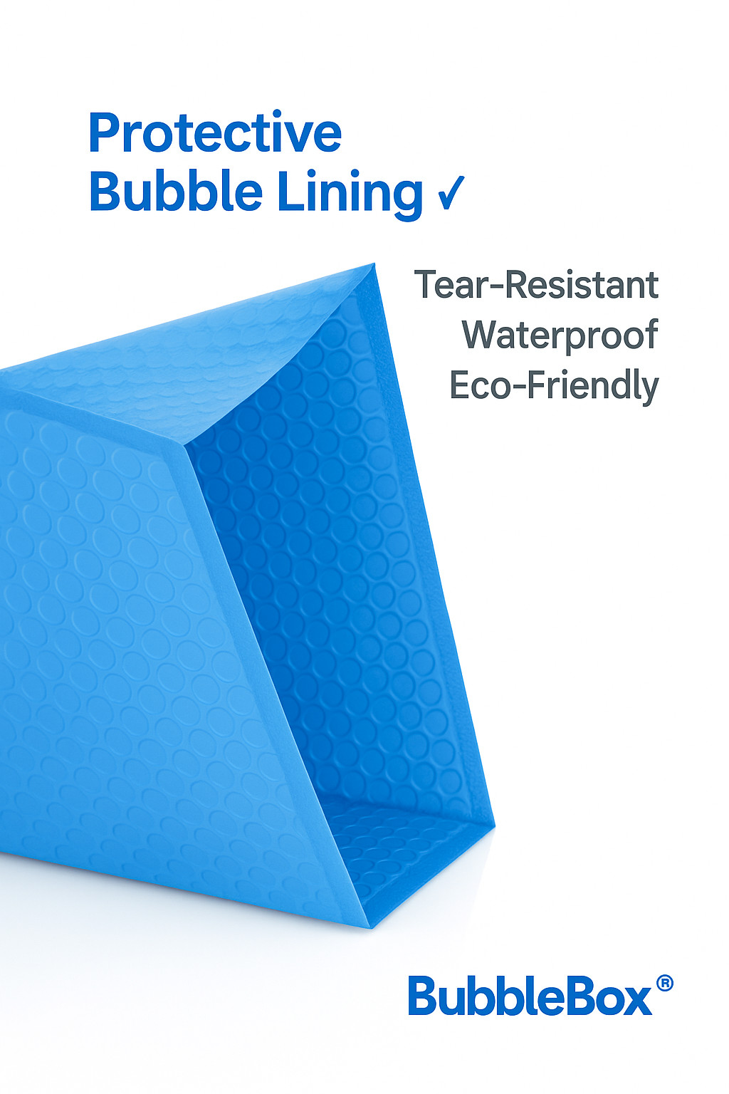 Blue Bubble Poly Mailers #000–#5 | Packs 50/100/200 | Self-Seal USPS