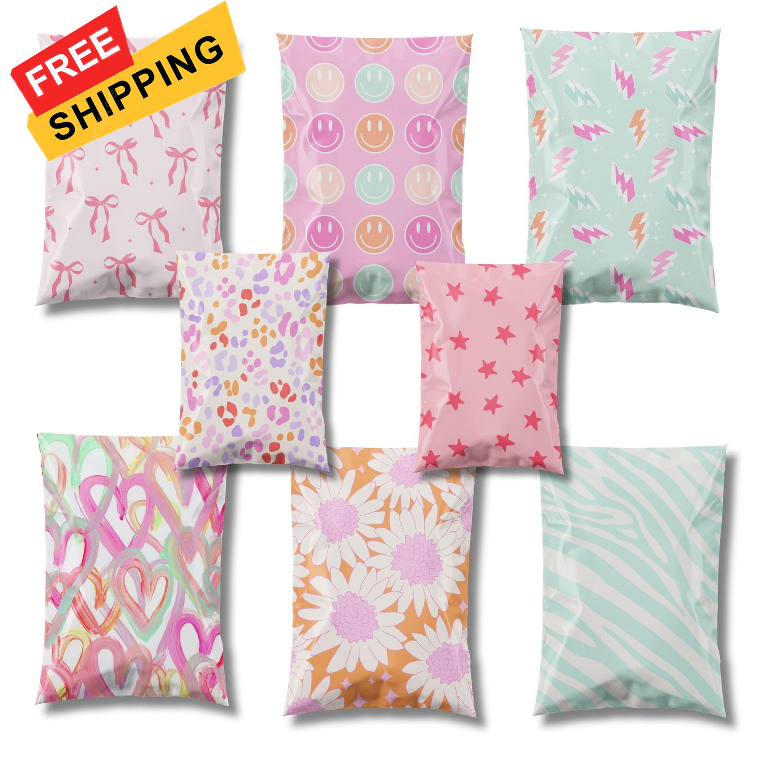 Pretty Package Store Designer Poly Mailer Variety Pack 6×9, 10×13, 14.5×19