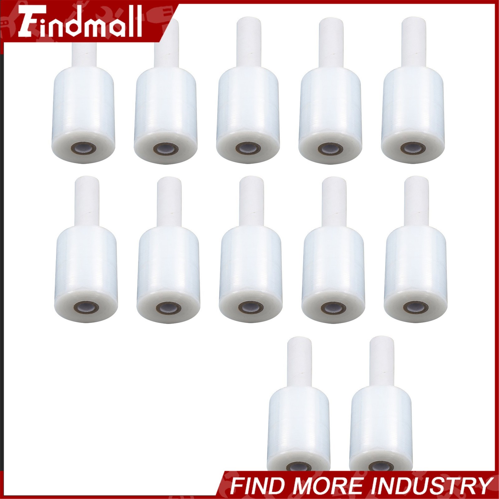 Findmall 12 Rolls 5 Inch x 1000 Ft Stretch Shrink Film Hand Wrap With Handle