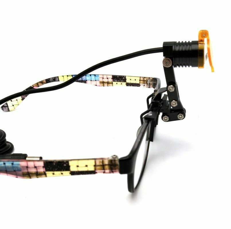 Dental Medical 3W LED Metal Clip-on Head Light with Filter & Bag Black US STOCK