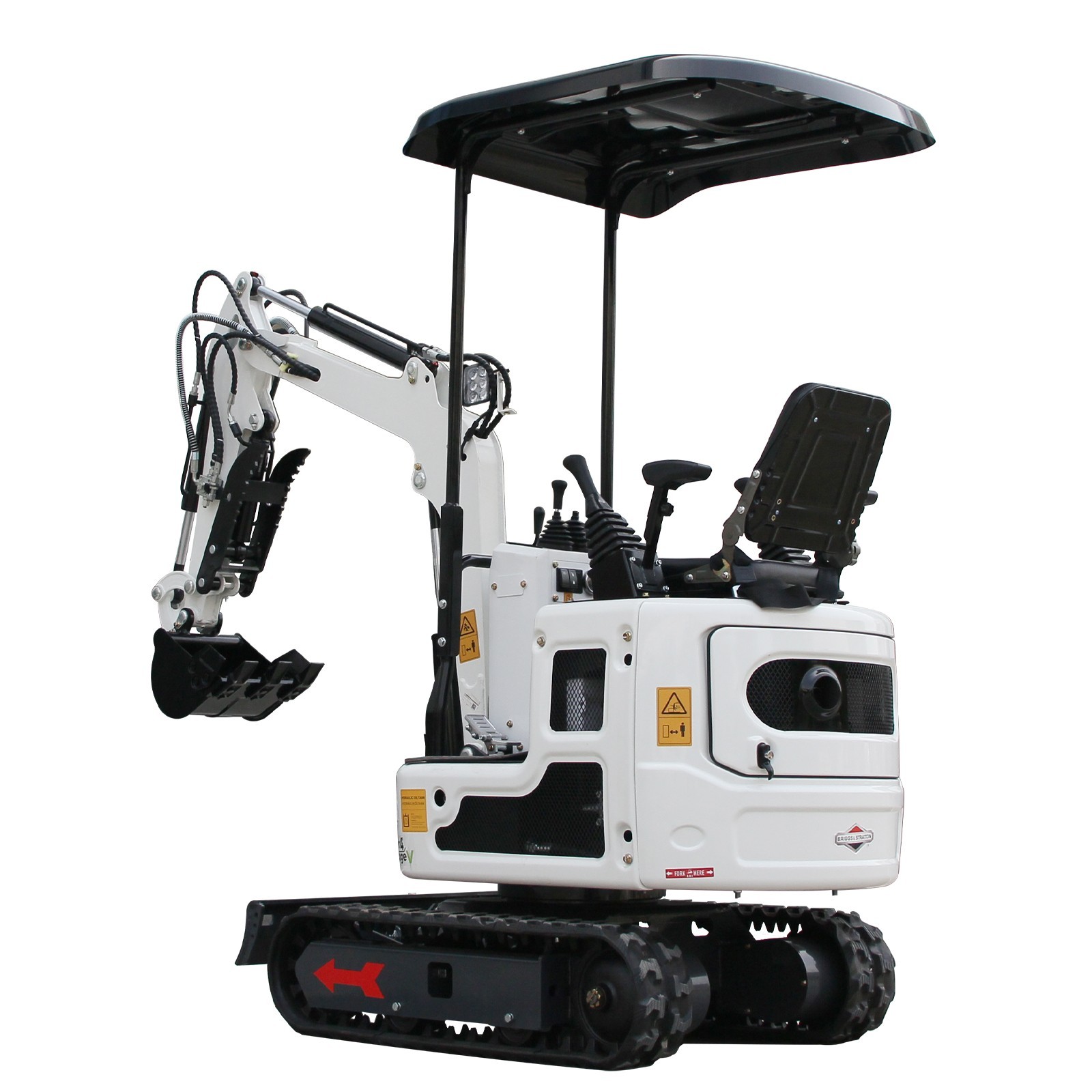 1 Ton Mini Excavator B&S Engine, Hydraulic thumb, Pilot system, Free Shipping