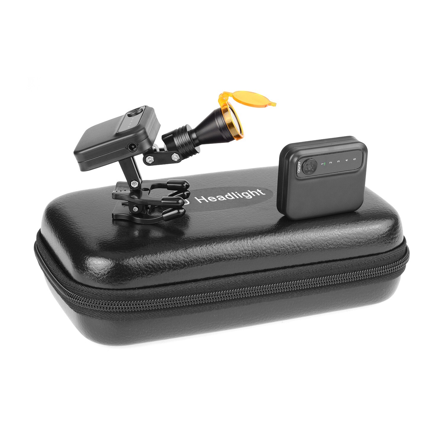 Dental 5W LED Wireless Head Light with 2 Batteries Optical Filter for Glasses US