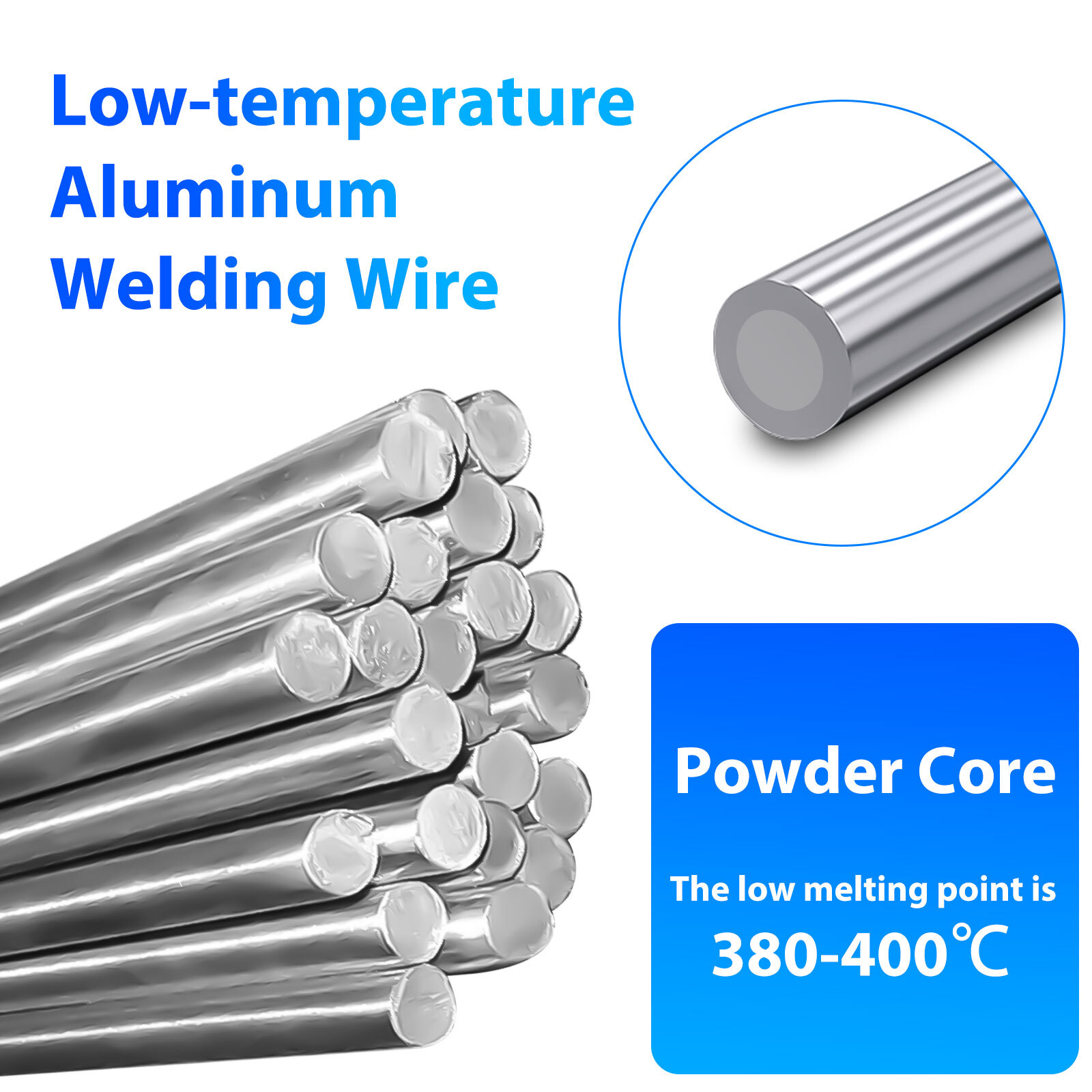 Easy Melt Welding Rods Low Temperature Aluminum Wire Brazing 20pcs – 1.6mm*500mm