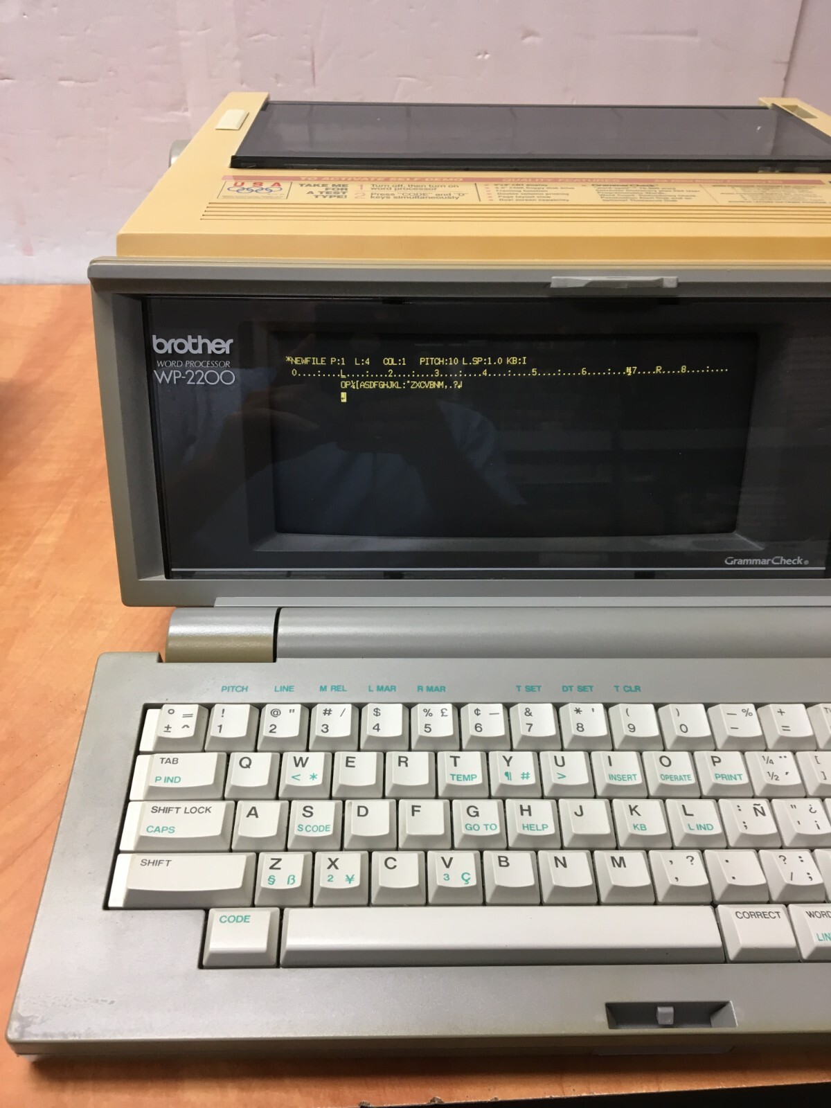 Vintage Brother Word Processor WP-2200 Partially Tested See Video