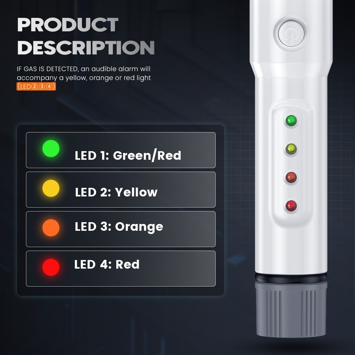 ANCEL GD100 Digital Natural Gas Leak Detector Diagnostic Tool Car Pipe Leak Test