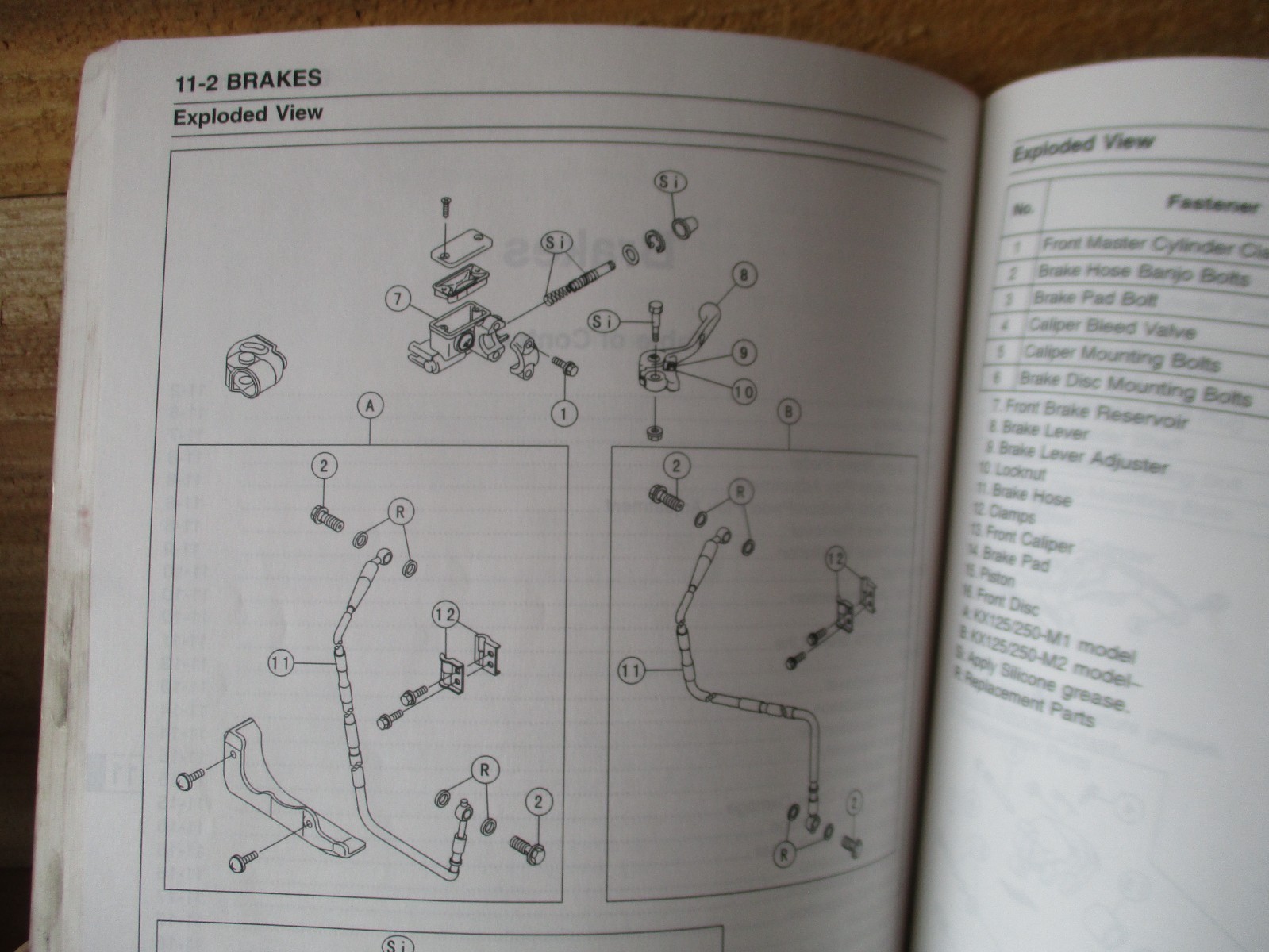 Kawasaki KX125 KX250 Motorcycle Service Manual 99924-1298-04