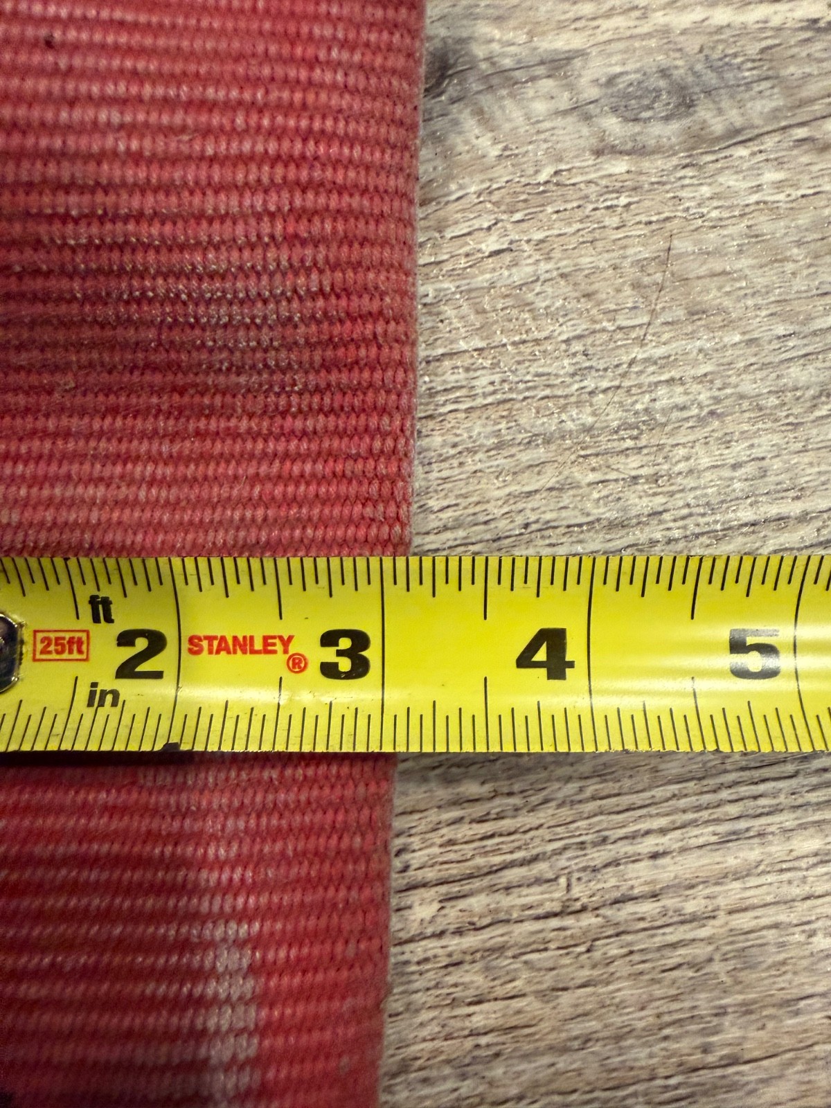 3 1/8″ wide Red Fire hose for boat docks, abrasion protection etc. 10’ length