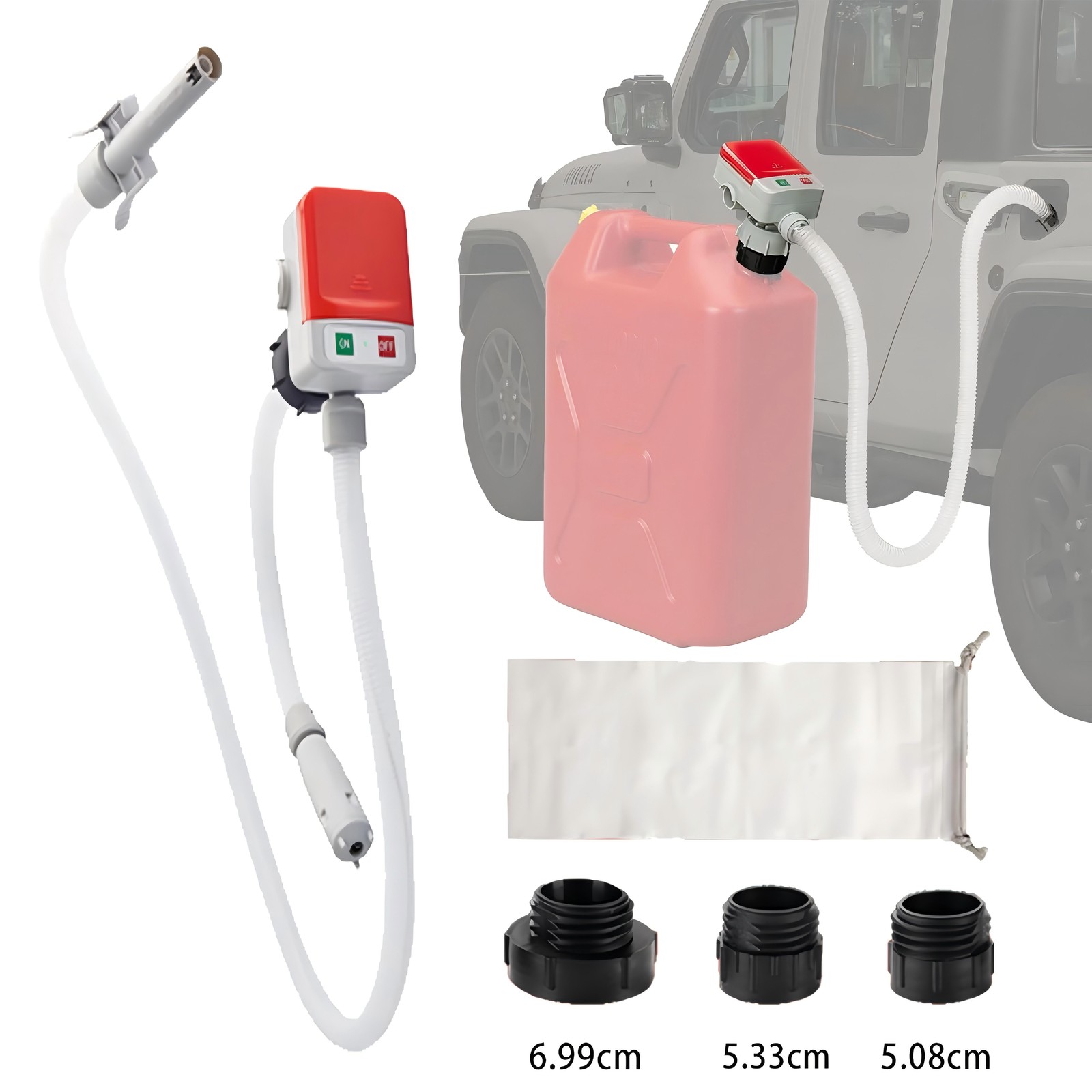2.4 GPM Battery Powered Electric Fuel Transfer Pump For Gas Oil Water Liquid