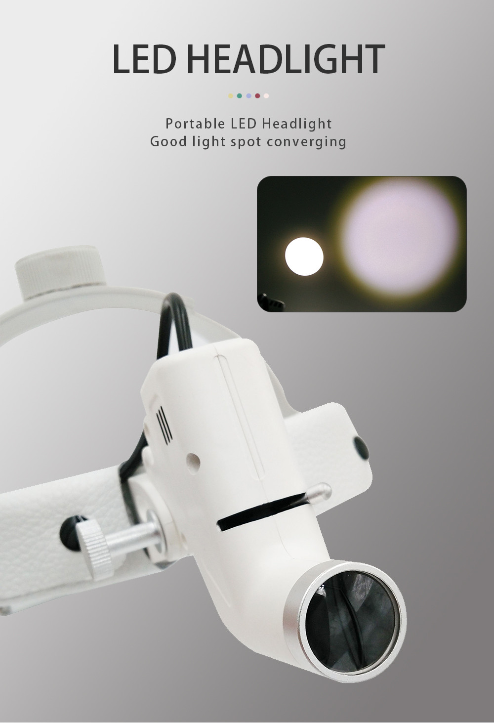 5W High Brightness Dental LED Head Light Adjustable Medical Headlamp ENT Vet USA