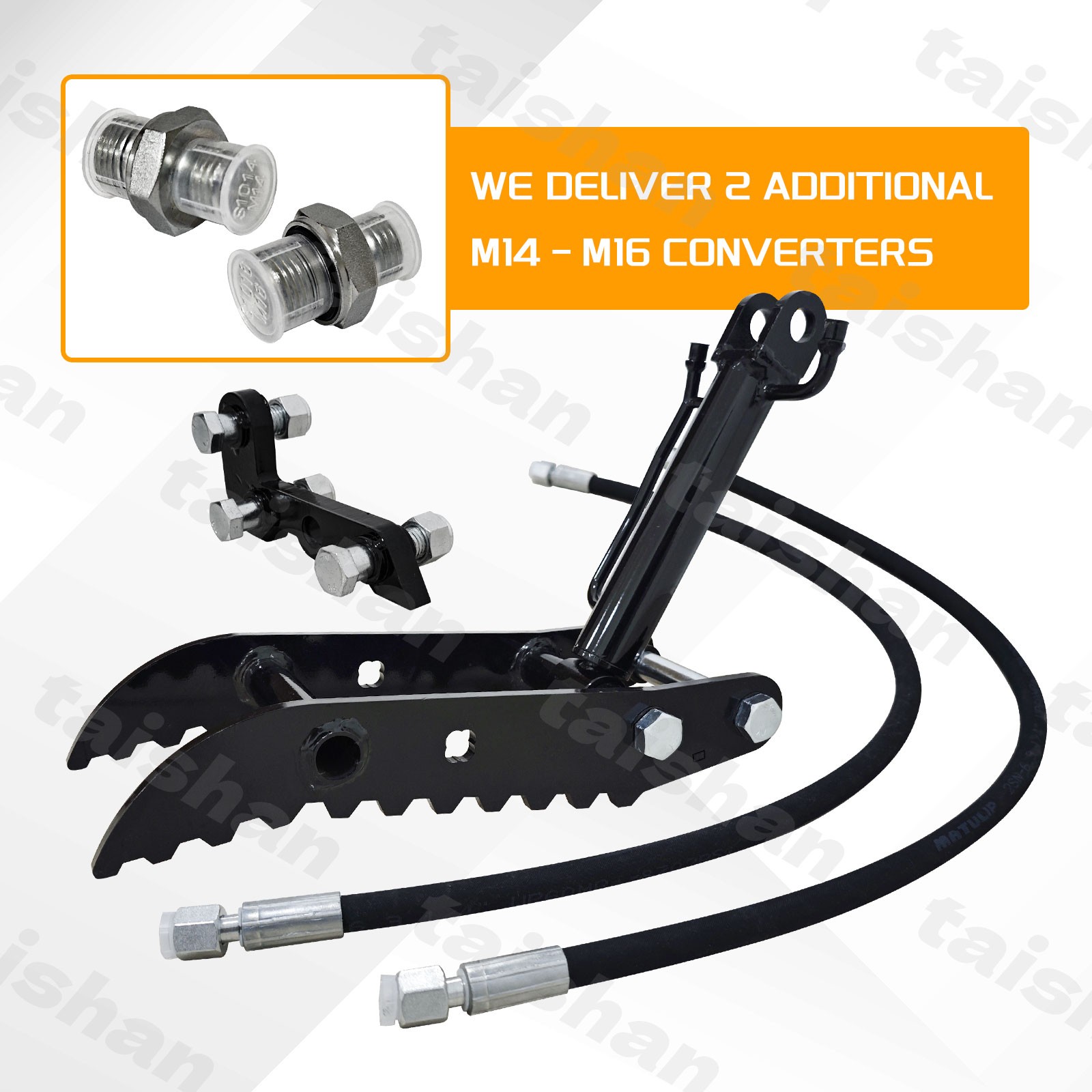 L-Shaped Bracket Hydraulic Thumb Clip For Mini Excavators Attachments 3-Holes